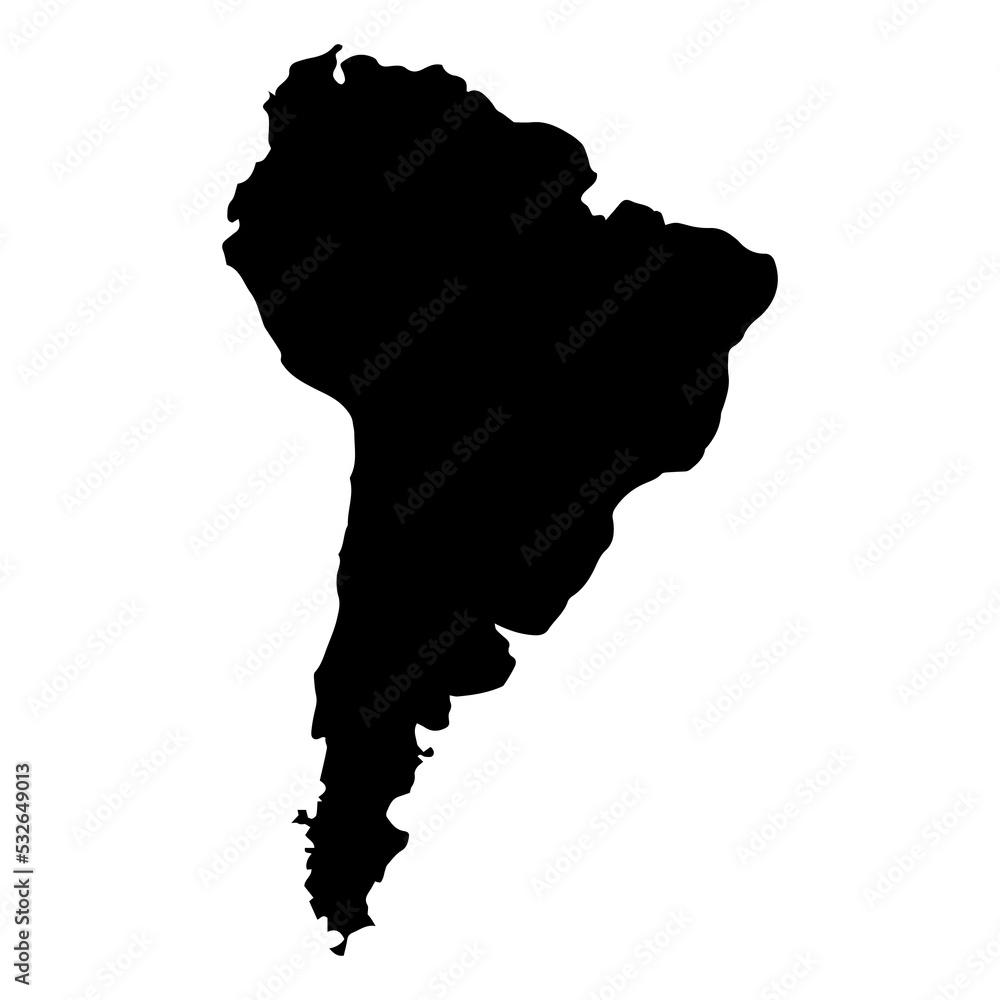 South American continent map PNG image South American continent map PNG image