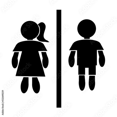Woman and Man Toilet Sign. Icon Illustration Vector Design.