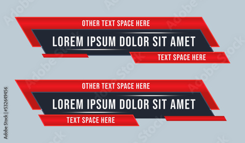 Editable modern lower third banner Header title set template design for Video headline title news headline | news report | news channel | display banner | news media