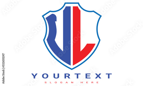 VL Two letters shield logo design. Free Download VL Two letters shield logo design. - GFXLoad