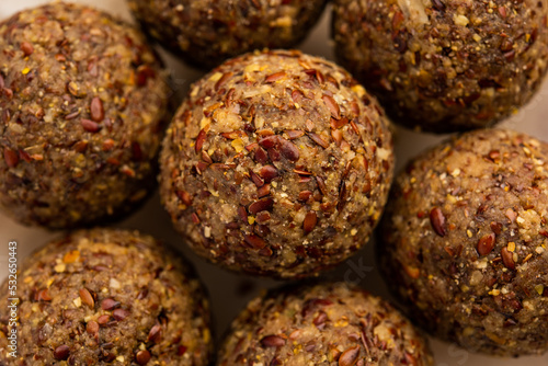 Alsi pinni laddu or flax seed laddo or healthy jawas ladoo are delicious Indian sweet energy balls