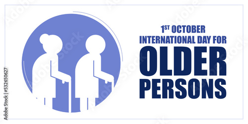 Vector illustration for International Day for Older Persons banner