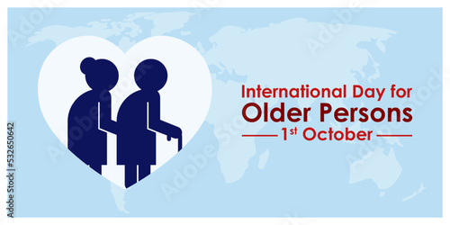 Vector illustration for International Day for Older Persons banner