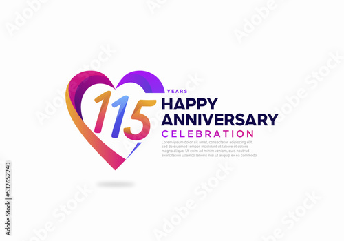 Free Download 115 year anniversary logo icon design template - GFXLoad