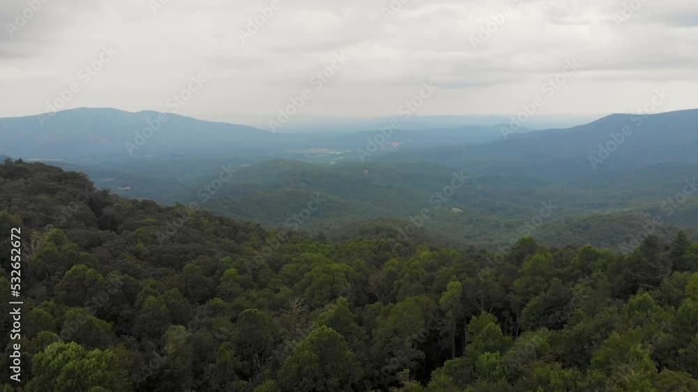 4K Drone Video of View of Smoky Mountains near Little Switzerland, NC on Summer Day 4K Drone Video of View of Smoky Mountains near Little Switzerland, NC on Summer Day