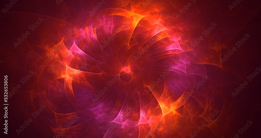 3D rendering abstract valentine red fractal light background 3D rendering abstract valentine red fractal light background