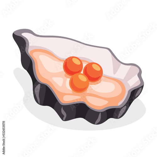 Flat Drawing Of An Oyster 