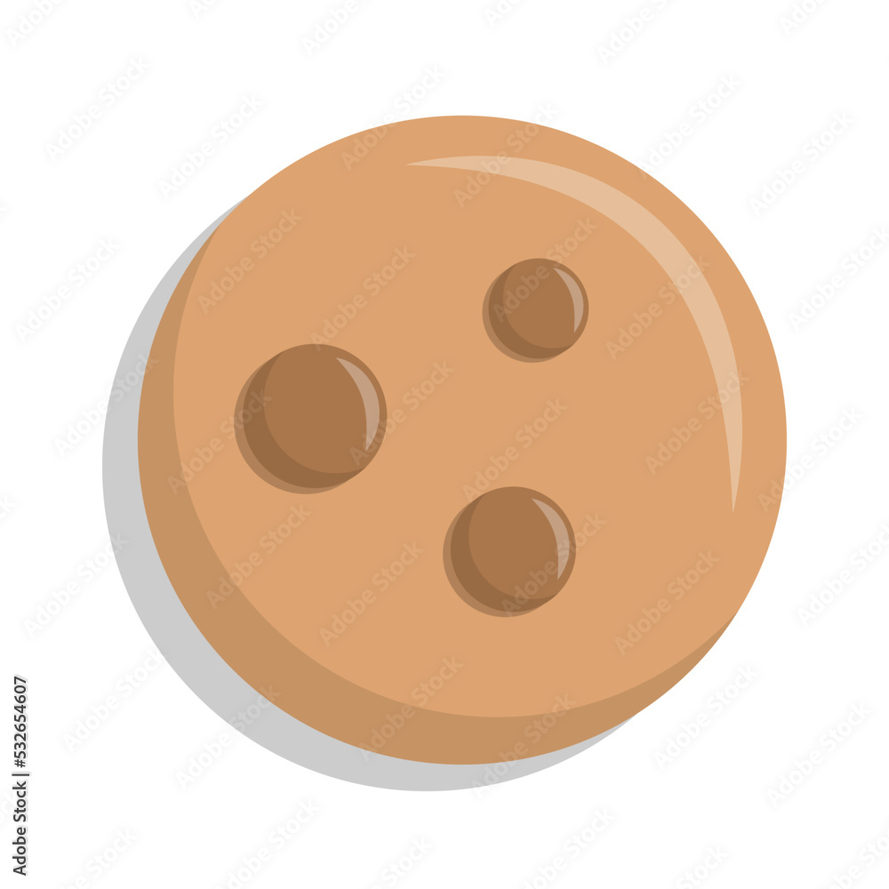 Fototapeta premium Vector graphic of biscuit. Cookie illustration with flat design style. Suitable for content design assets