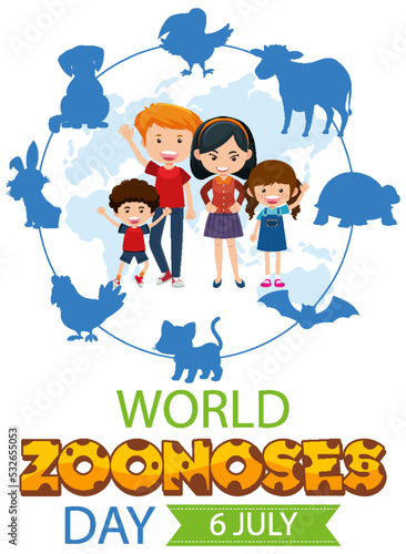 World zoonoses day banner design