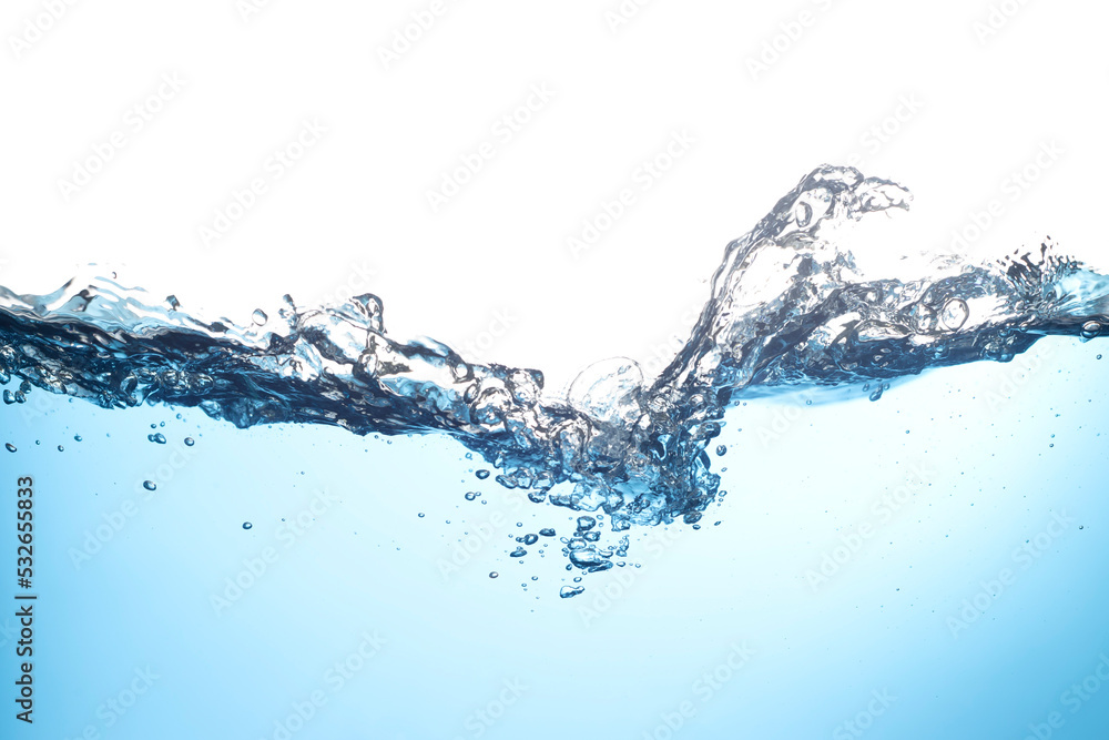 Water Splash Isolated on White Background. Pure Water. Water Splash Isolated on White Background. Pure Water.