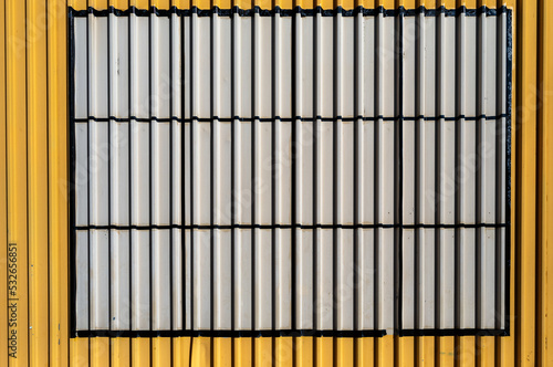 Wallpaper Mural Yellow, Gray and Black Corrugated Metal Background. Torontodigital.ca