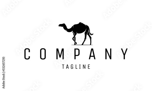 Simple camel logo, company logo design idea, vector illustration