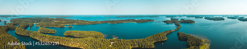 Esker road in Punkaharju in the middle of lake Saimaa, Finland