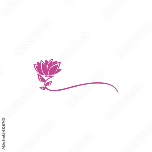 Elegant, botanique logo collection, hand drawn illustrations of flowers, leaves and twig, delicate and minimal monogram design