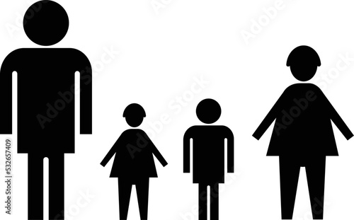 Family vector icon illustration isolated on white background. Family icon. Family icon vector eps10.