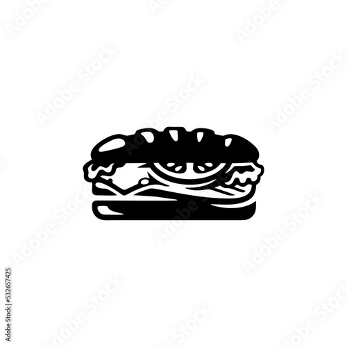 Sandwich logo template, Suitable for restaurant and cafe logo