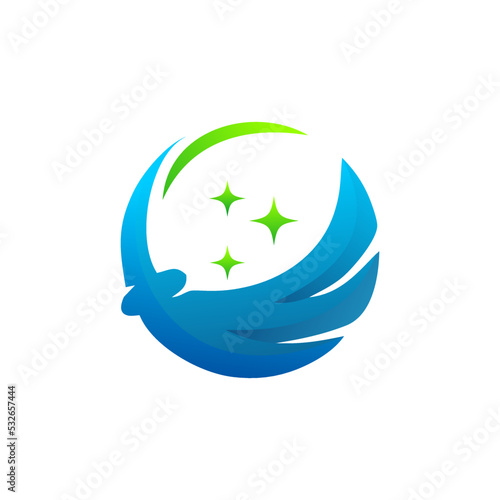 Cleaning broom logo design inspiration