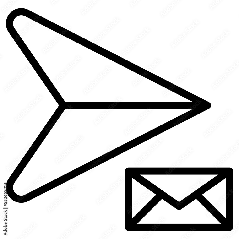 plane message icon plane message icon