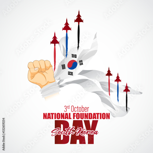Vector illustration for South Korea National Foundation Day