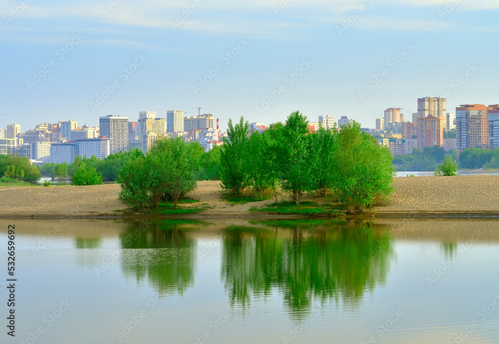 Sandy island on the Ob