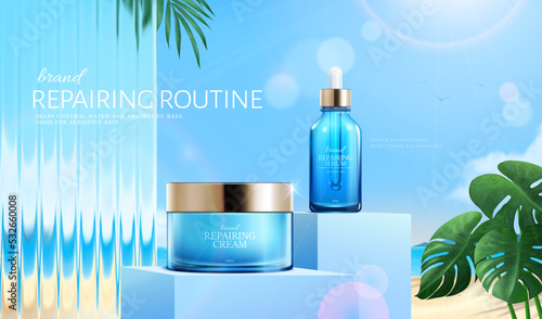 Skin repairing cream and lotion ad