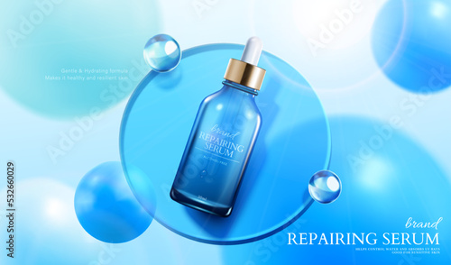 Facial repairing serum ad