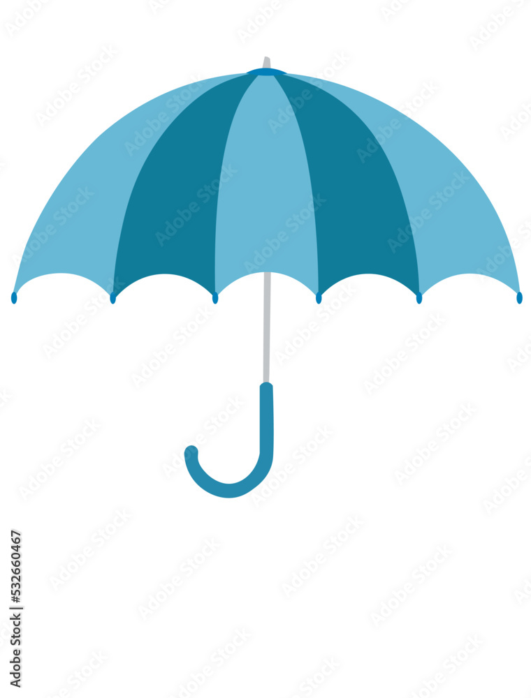 Blue umbrella on a white background. Umbrella icon, rain protection, weather forecast. Nice blue umbrella isolated on white background Blue umbrella on a white background. Umbrella icon, rain protection, weather forecast. Nice blue umbrella isolated on white background