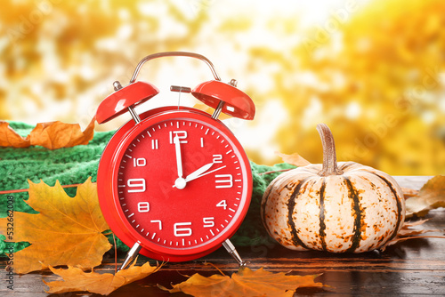 Alarm clock, pumpkin, sweat...