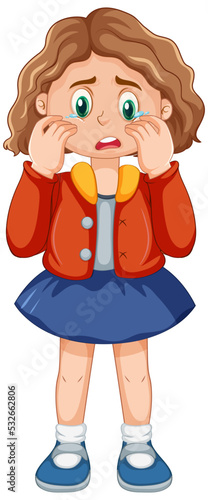 Sad girl with face expression