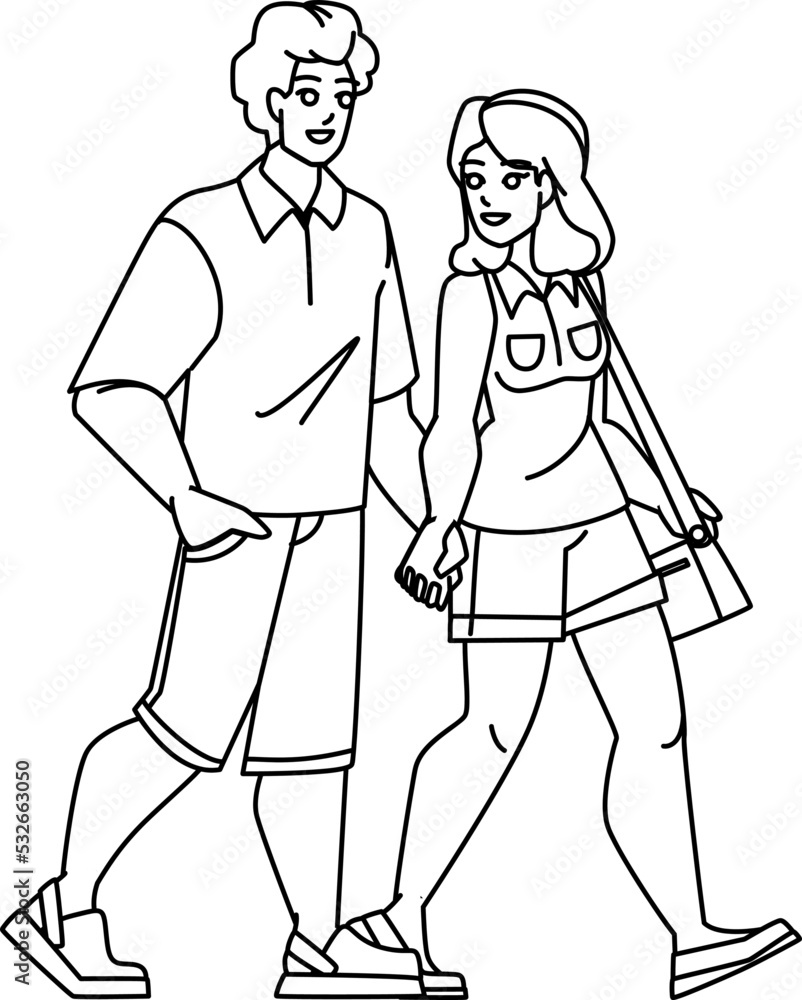 couple park line pencil drawing vector. happy nature, woman man lifestyle, outdoors people, love family, young adult couple park character. people Illustration couple park line pencil drawing vector. happy nature, woman man lifestyle, outdoors people, love family, young adult couple park character. people Illustration