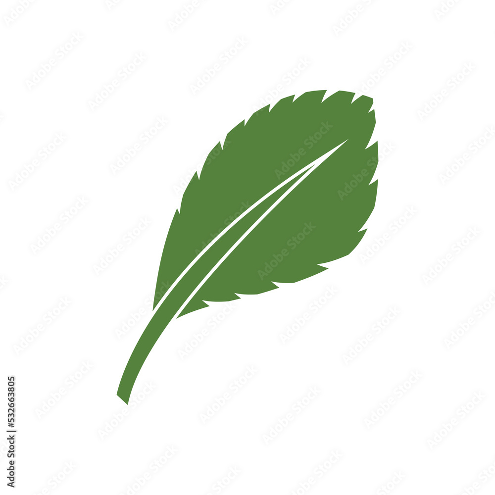 Green leaf illustration nature logo design Green leaf illustration nature logo design