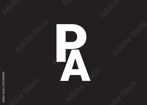 initial letter logo pa,logo template logo design
