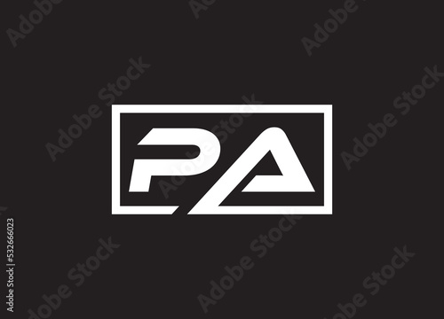 initial letter logo pa,logo template logo design
