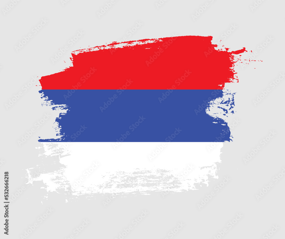 Artistic Republika Srpska national flag design on painted brush concept Artistic Republika Srpska national flag design on painted brush concept