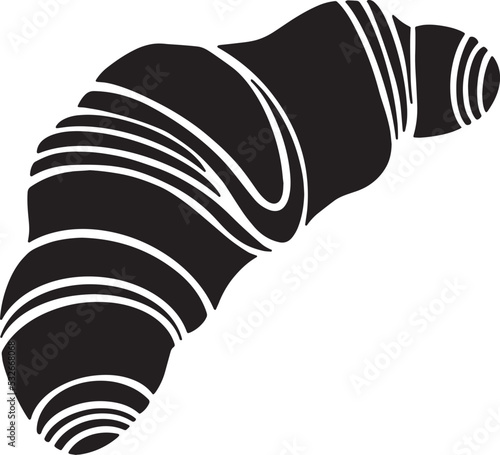 croissant silhouette illustration line drawing