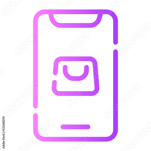 online shop gradient icon