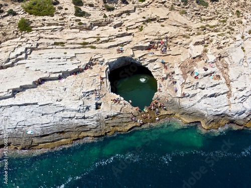 Giola lagon, piscine naturelle, Thasos, île Grecque, Grèce