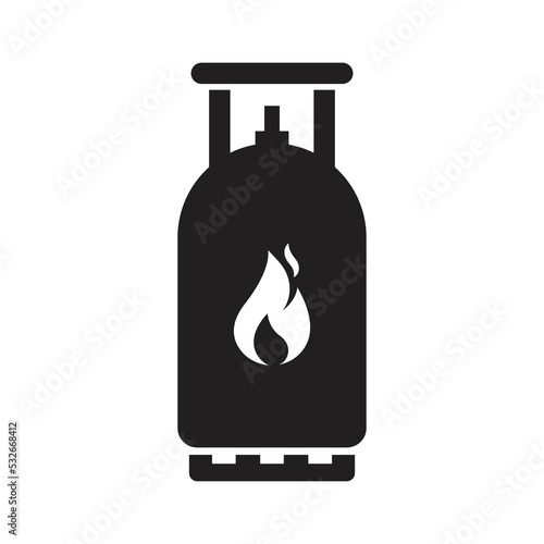 Gas cylinder icon. Cylinder LPG, Propane gas. gas cylinder bottle vector icon for web design isolated on white background