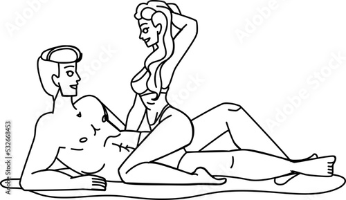 couple sexy line pencil drawing vector. woman love, man romantic, romance kiss, passion beautiful, young portrait, sensual couple sexy character. people Illustration