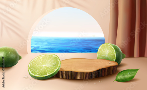 Lemon product display background