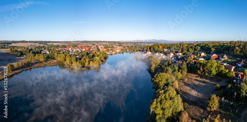 Panorama Stiege im Herbst Stieger See Selketal Harz