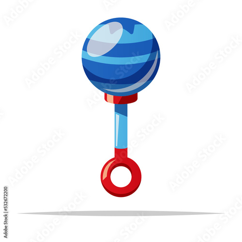Baby rattle toy vector isolated illustration photo