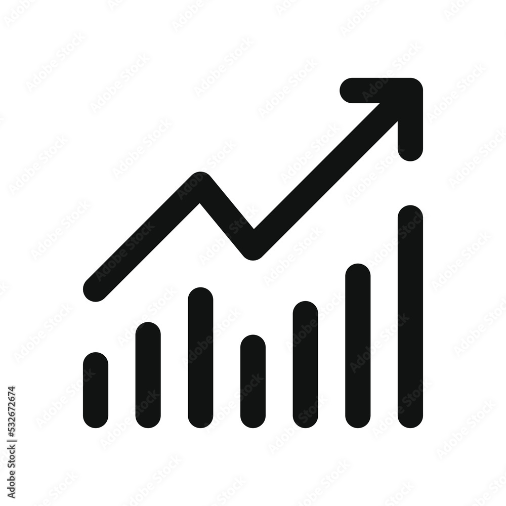 Graph growth up and down chart analysis icon Graph growth up and down chart analysis icon