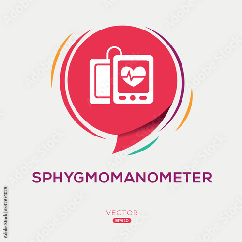 Creative (Sphygmomanometer) Icon, Vector sign.