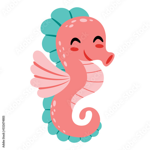 Cartoon Drawing Of A Seahorse