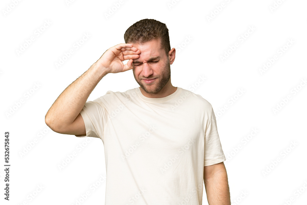 Young handsome blonde man over isolated background Young handsome blonde man over isolated background