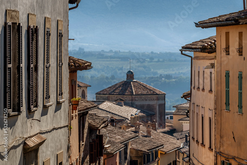 A glimpse of the historic center of Todi, Perugia, Italy, in the Via Matteotti street photo