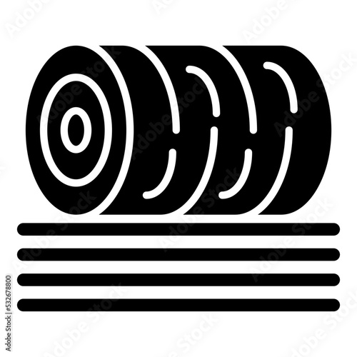 Hay Bale Icon Style