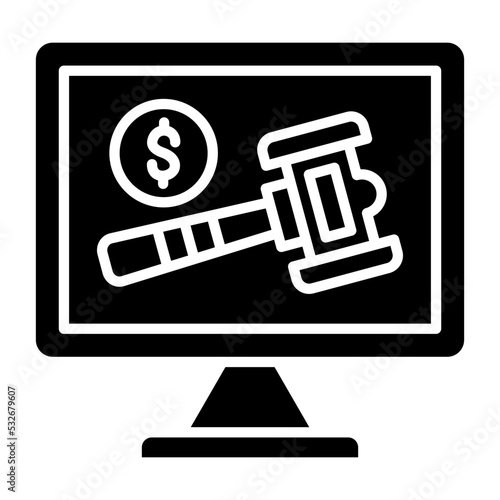 Online Bidding Icon Style