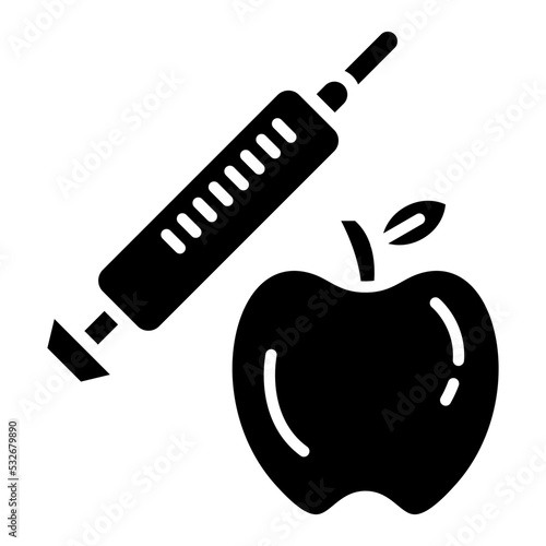 Genetic Modification Food Icon Style